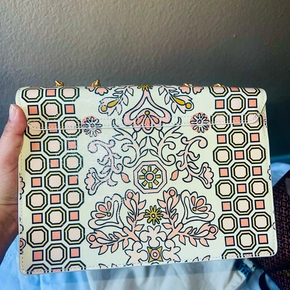 Limited edition tory burch box type floral bag.